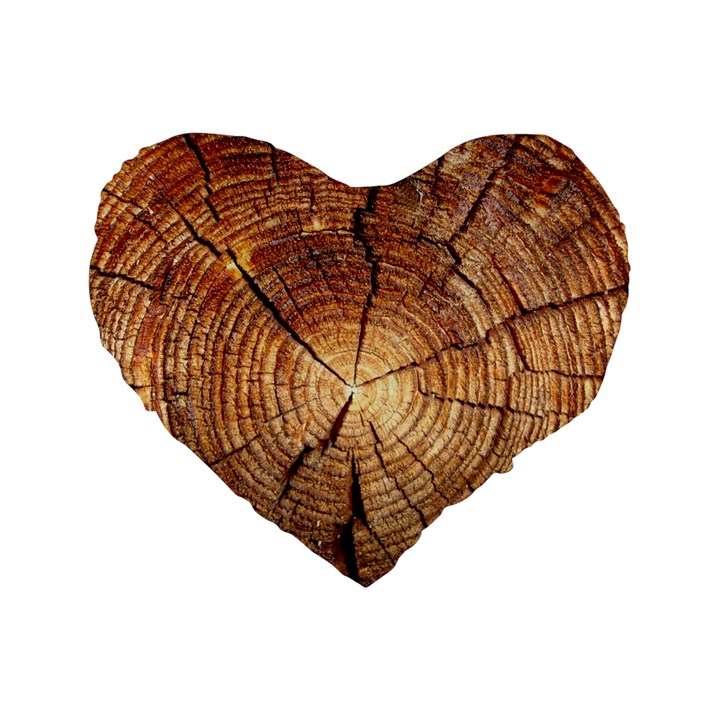 CROSS SECTION OF AN OLD TREE Standard 16  Premium Heart Shape Cushions