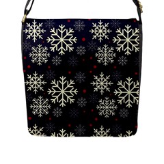 Snowflake Flap Messenger Bag (l)  by Kathrinlegg