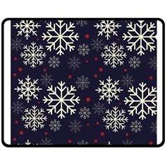 Snowflake Double Sided Fleece Blanket (medium)  by Kathrinlegg