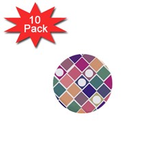 Dots And Squares 1  Mini Buttons (10 Pack)  by Kathrinlegg