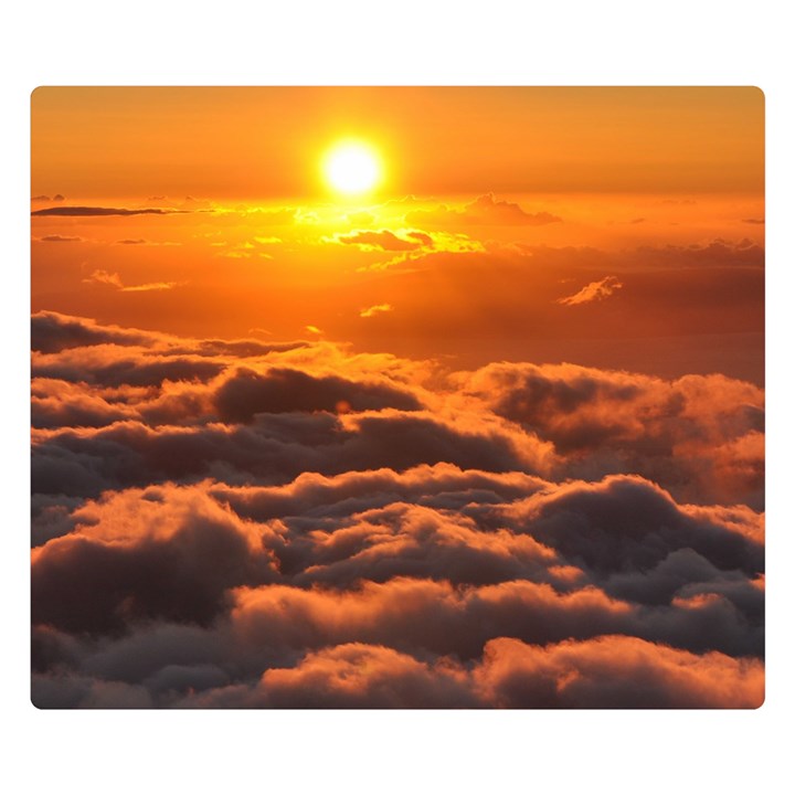 SUNSET OVER CLOUDS Double Sided Flano Blanket (Small) 