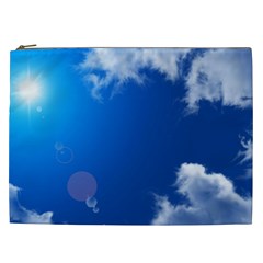 Sun Sky And Clouds Cosmetic Bag (xxl)  by trendistuff