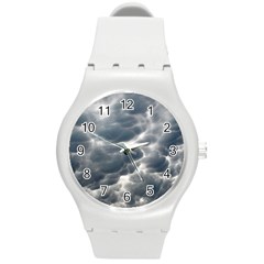 Storm Clouds 2 Round Plastic Sport Watch (m)