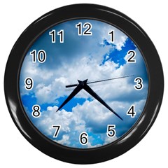 Cumulus Clouds Wall Clocks (black) by trendistuff