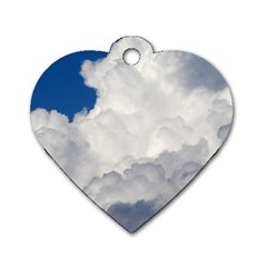 Big Fluffy Cloud Dog Tag Heart (one Side) by trendistuff
