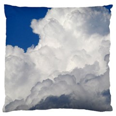 Big Fluffy Cloud Large Flano Cushion Cases (one Side)  by trendistuff