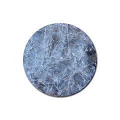 Watery Ice Sheets Rubber Coaster (round)  by trendistuff