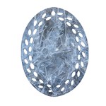 WATERY ICE SHEETS Oval Filigree Ornament (2-Side)  Front