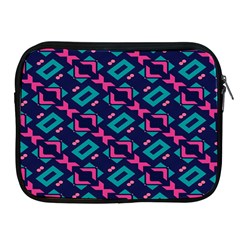Pink And Blue Shapes Pattern Apple Ipad 2/3/4 Zipper Case by LalyLauraFLM