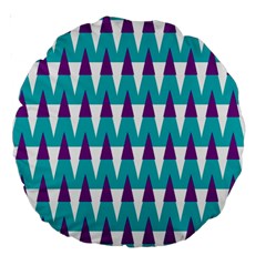 Peaks Pattern Large 18  Premium Round Cushion  by LalyLauraFLM