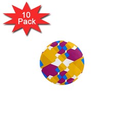 Layered Shapes 1  Mini Magnet (10 Pack)  by LalyLauraFLM