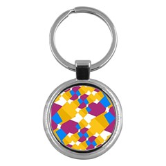 Layered Shapes Key Chain (round) by LalyLauraFLM