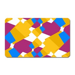 Layered Shapes Magnet (rectangular) by LalyLauraFLM