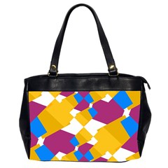 Layered Shapes Oversize Office Handbag (2 Sides) by LalyLauraFLM