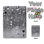 WATER DROPS 4 Playing Cards 54 Designs  Front - Spade8