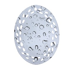 WATER DROPS 2 Oval Filigree Ornament (2-Side) 