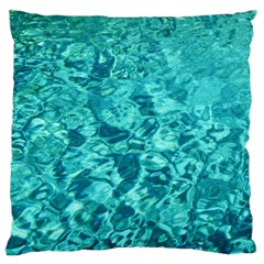 Turquoise Water Large Cushion Cases (one Side)  by trendistuff