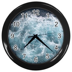 Ocean Waves Wall Clocks (black) by trendistuff