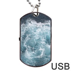 Ocean Waves Dog Tag Usb Flash (one Side) by trendistuff