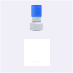 BLUE ICE CRYSTALS Rubber Round Stamps (Small)