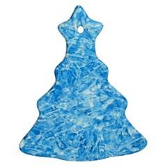 BLUE ICE CRYSTALS Christmas Tree Ornament (2 Sides)