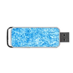 Blue Ice Crystals Portable Usb Flash (one Side)