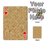 TAN DIAMOND BRICK Playing Cards 54 Designs  Front - Heart5