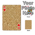 TAN DIAMOND BRICK Playing Cards 54 Designs  Front - HeartK