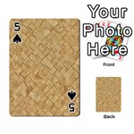 TAN DIAMOND BRICK Playing Cards 54 Designs  Front - Spade5