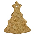 TAN DIAMOND BRICK Christmas Tree Ornament (2 Sides) Back