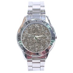 Stone Wall Grey Stainless Steel Men s Watch