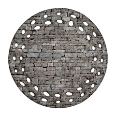 Stone Wall Grey Round Filigree Ornament (2side) by trendistuff