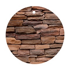 Stone Wall Brown Ornament (round) 