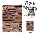 STONE WALL BROWN Playing Cards 54 Designs  Front - Spade2