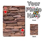 STONE WALL BROWN Playing Cards 54 Designs  Front - Heart7