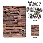 STONE WALL BROWN Playing Cards 54 Designs  Front - SpadeJ