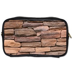 Stone Wall Brown Toiletries Bags