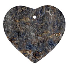 Rusty Stone Ornament (heart)  by trendistuff