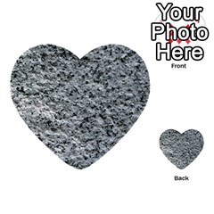 Rough Grey Stone Multi-purpose Cards (heart)  by trendistuff