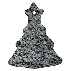 Rough Grey Stone Christmas Tree Ornament (2 Sides) by trendistuff