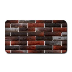 Red And Black Brick Wall Medium Bar Mats by trendistuff