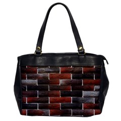 Red And Black Brick Wall Office Handbags by trendistuff