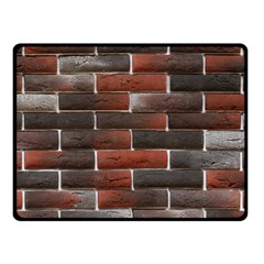 Red And Black Brick Wall Fleece Blanket (small) by trendistuff