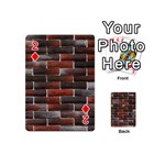 RED AND BLACK BRICK WALL Playing Cards 54 (Mini)  Front - Diamond2