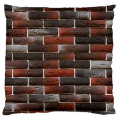 Red And Black Brick Wall Standard Flano Cushion Cases (two Sides)  by trendistuff