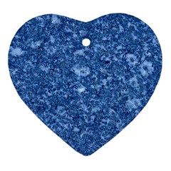 Marble Blue Heart Ornament (2 Sides) by trendistuff
