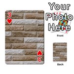 LIGHT BRICK WALL Playing Cards 54 Designs  Front - Heart3