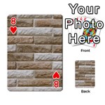 LIGHT BRICK WALL Playing Cards 54 Designs  Front - Heart8