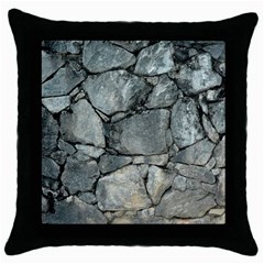 Grey Stone Pile Throw Pillow Cases (black) by trendistuff