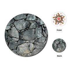 Grey Stone Pile Playing Cards (round)  by trendistuff